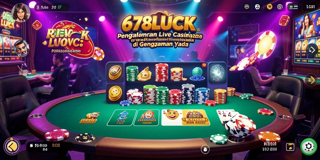 Tampilan gameplay Live Casino yang mendebarkan di 678LUCK.