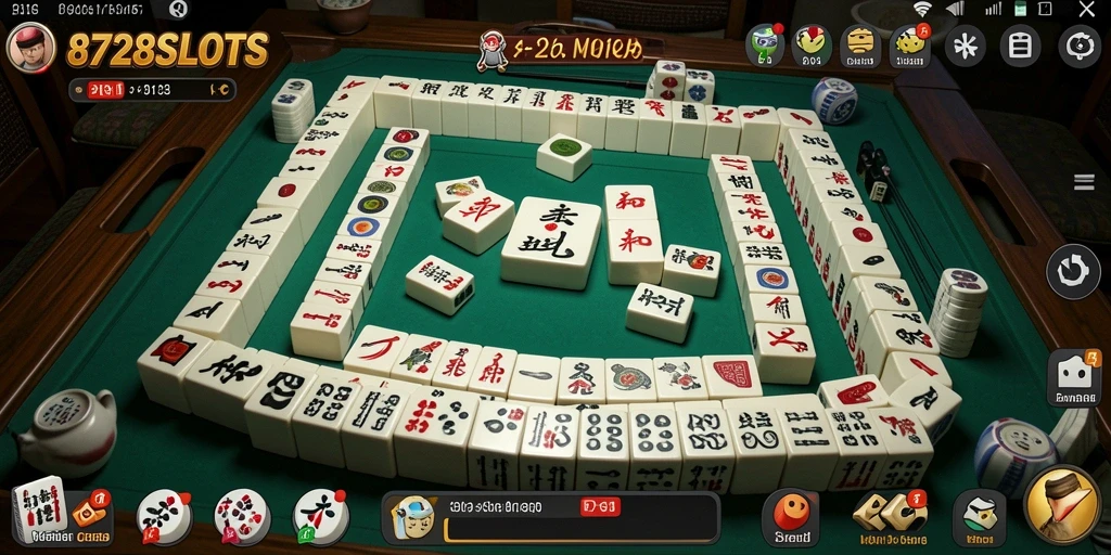 Tangkapan layar utama gameplay Mahjong di 8728SLOTS.