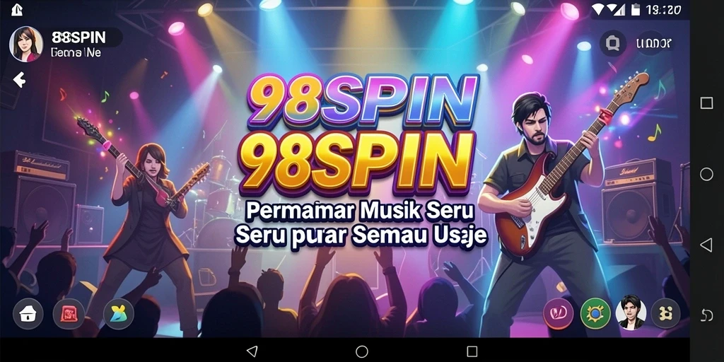 Tampilan gameplay 98SPIN yang seru dan penuh warna.