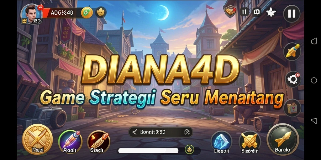 Tampilan gameplay menarik dari DIANA4D dengan strategi yang memikat.