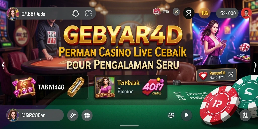 Tampilan gameplay Live Casino GEBYAR4D yang mendebarkan dan interaktif.