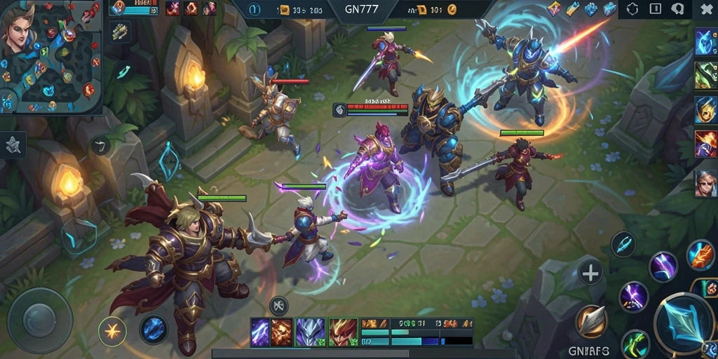 Screenshot gameplay GN777 menampilkan aksi tim yang seru.