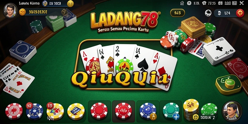 Tampilan gameplay QiuQiu yang menegangkan di LADANG78.