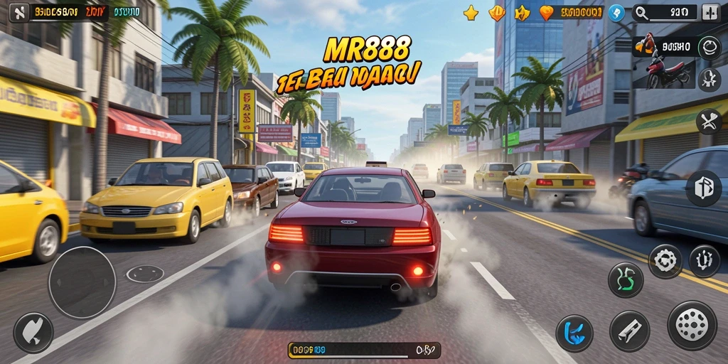 Tampilan gameplay Racing di MR888 yang penuh aksi dan seru.