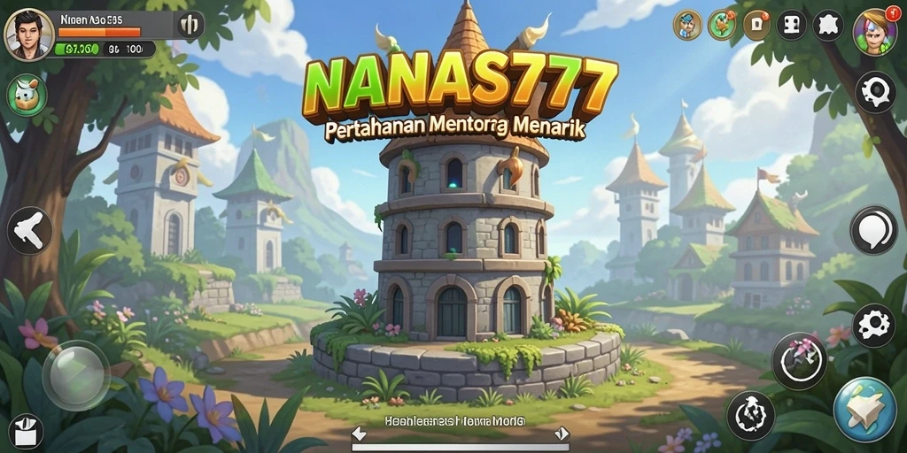 Tampilan menarik dari gameplay Tower Defense di NANAS777.