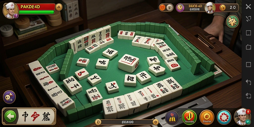 Screenshot gameplay PAKDE4D yang menampilkan keseruan permainan Mahjong.
