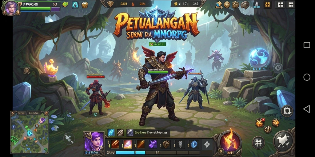 Tangkapan layar PPHOKI menampilkan aksi pertempuran seru dalam permainan MMORPG.