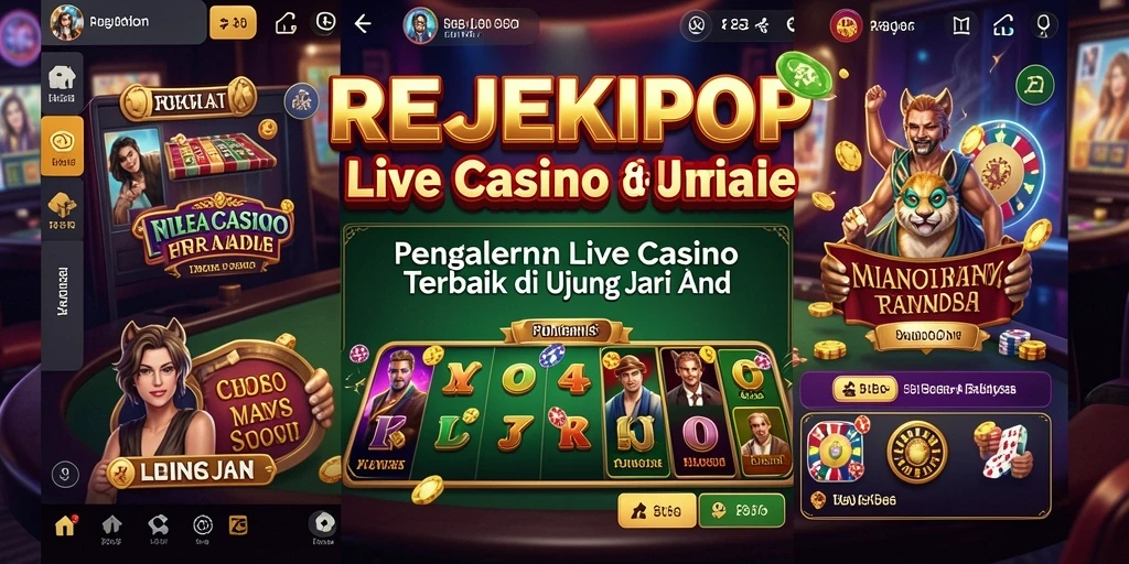 Tampilan gameplay seru di aplikasi Live Casino REJEKIPOP.
