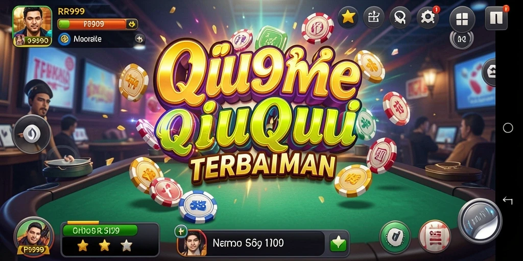 Screenshot utama RR999 menampilkan momen seru permainan QiuQiu.