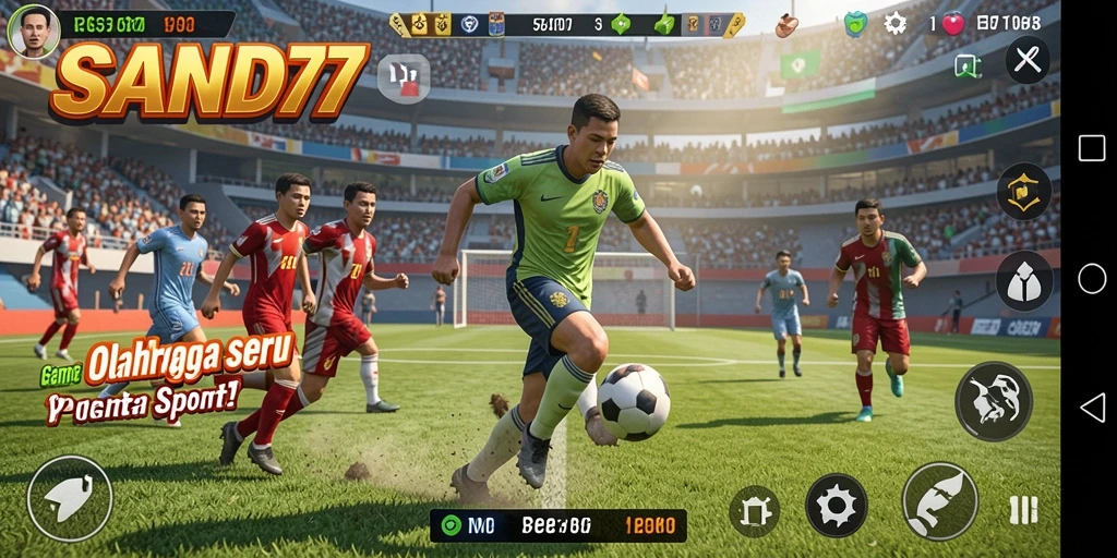 Tangkapan layar dari gameplay menarik SAND77 olahraga.