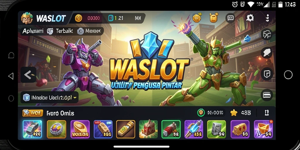 Screenshot utama <strong>WASLOT</strong> menampilkan antarmuka yang mudah dimengerti dan fungsi yang beragam.